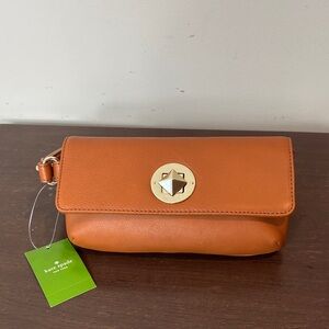 Kate Spade Tan Leather Wristlet